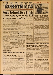 Gazeta Robotnicza : organ KW Polskiej Zjednoczonej Partii Robotniczej, 1949, nr 87 [29.03]