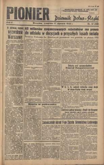 Pionier : dziennik Dolno-Śląski, 1946, nr 14 [17 I]
