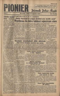 Pionier : dziennik Dolno-Śląski, 1946, nr 15 [18 I]