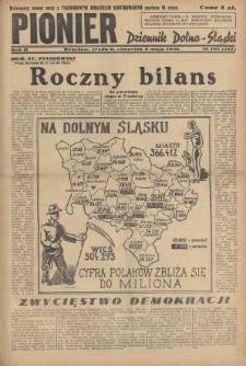 Pionier : dziennik Dolno-Śląski, 1946, nr 107 [8-9 V]