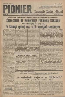 Pionier : dziennik Dolno-Śląski, 1946, nr 168 [11 VII]